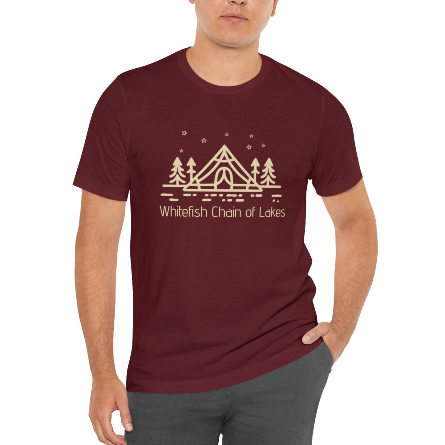 Whitefish Chain of Lakes Tent and Stars | Tee