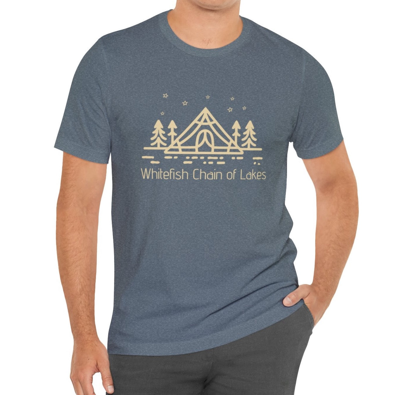 Whitefish Chain of Lakes Tent and Stars | Tee
