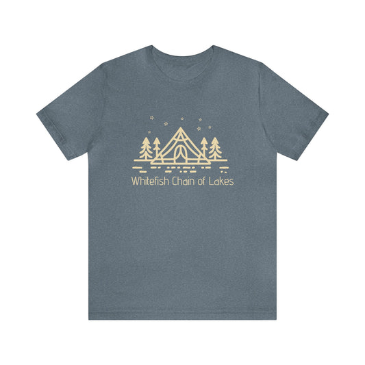 Whitefish Chain of Lakes Tent and Stars | Tee