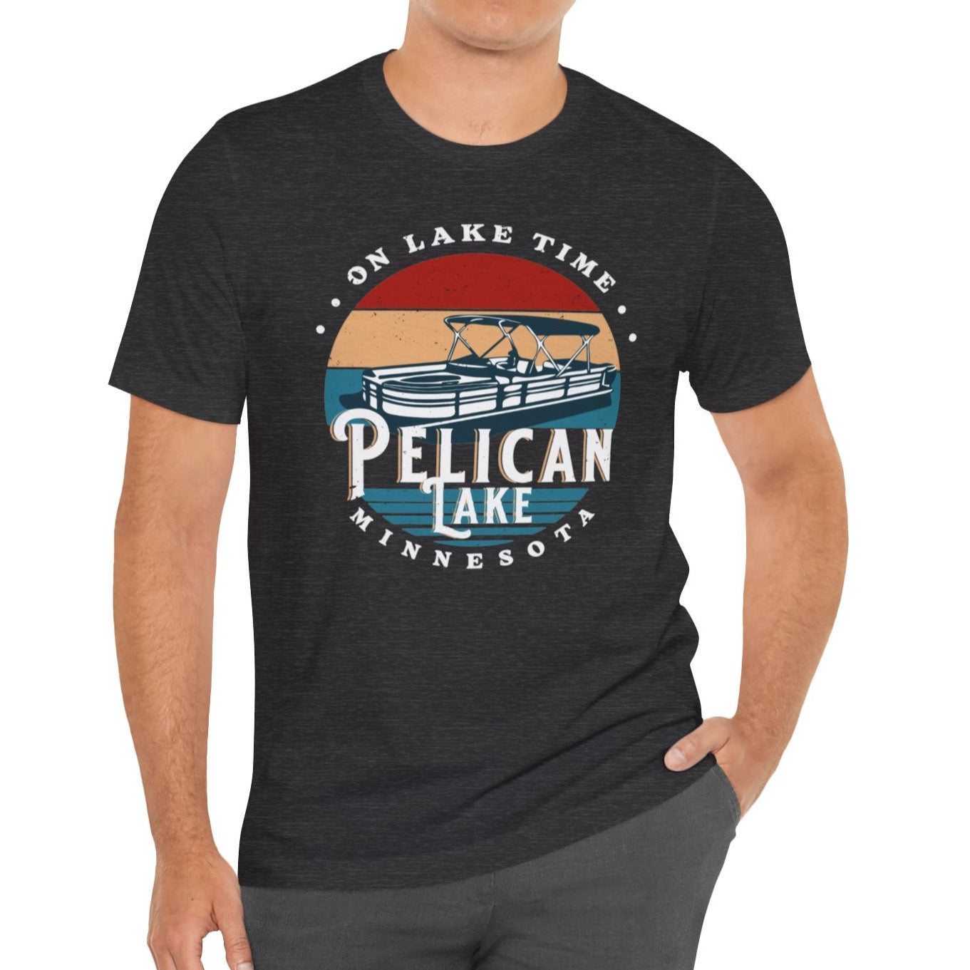 Pelican Lake On Lake Time t-shirt