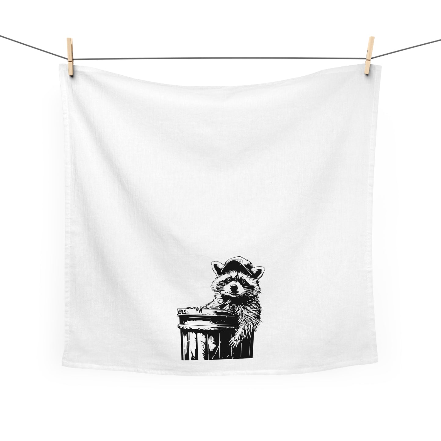 Ricky The Raccoon Kitchen Towel - Flour Sack Tea Towel