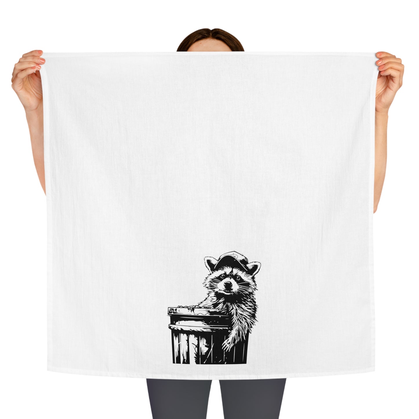 Ricky The Raccoon Kitchen Towel - Flour Sack Tea Towel