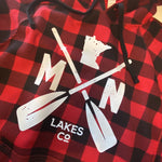 Buffalo Plaid Hoodie with Paddles