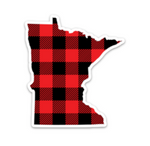 Lakes Company Buffalo Plaid Sticker